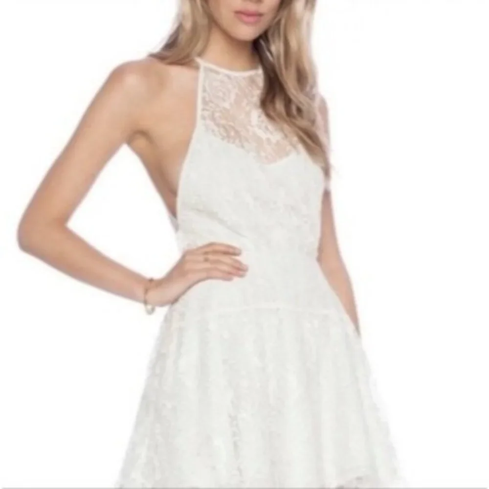 NWT Free People White Lace A-Line Mini Dress | Romantic Grunge Fairy Coquette 8 - Picture 11 of 13